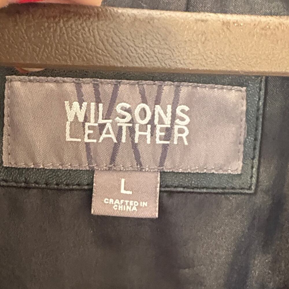 Wilson’s leather, black, genuine leather blazer jacket women’s large - Picture 3 of 11